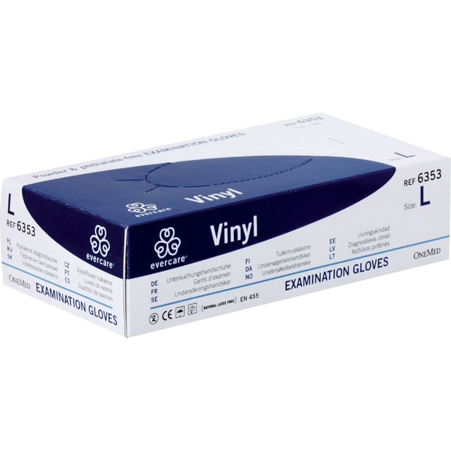 Evercare Vinylhandskar large 100 st