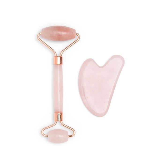 Zoe Ayla Rose Quartz Roller & Gua Sha 1 set