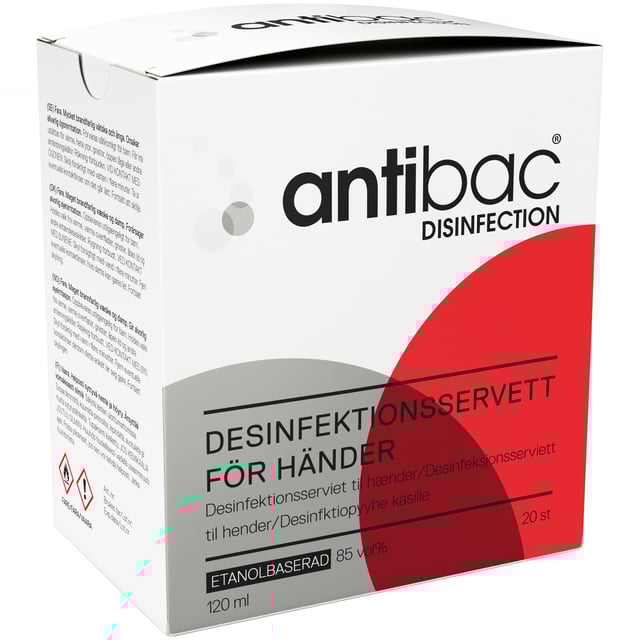 Antibac Desinfektionsservett för händer 20 st