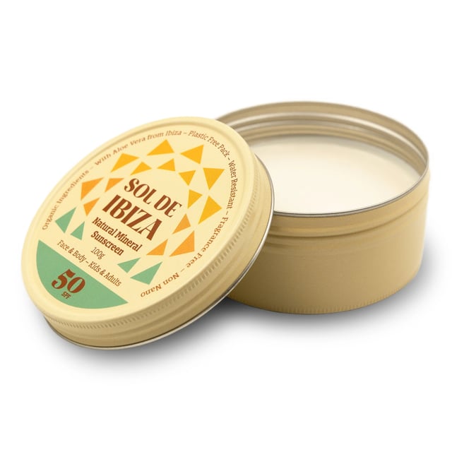 Sol de Ibiza Face & Body Plastic Free Tin SPF50 100g
