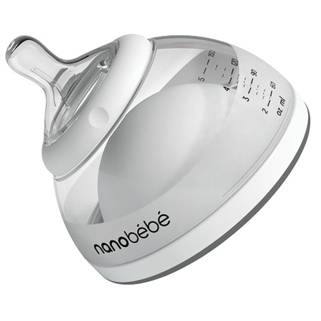 nanobébé Bröstmjölksflaska Anti-kolik Grå 150 ml