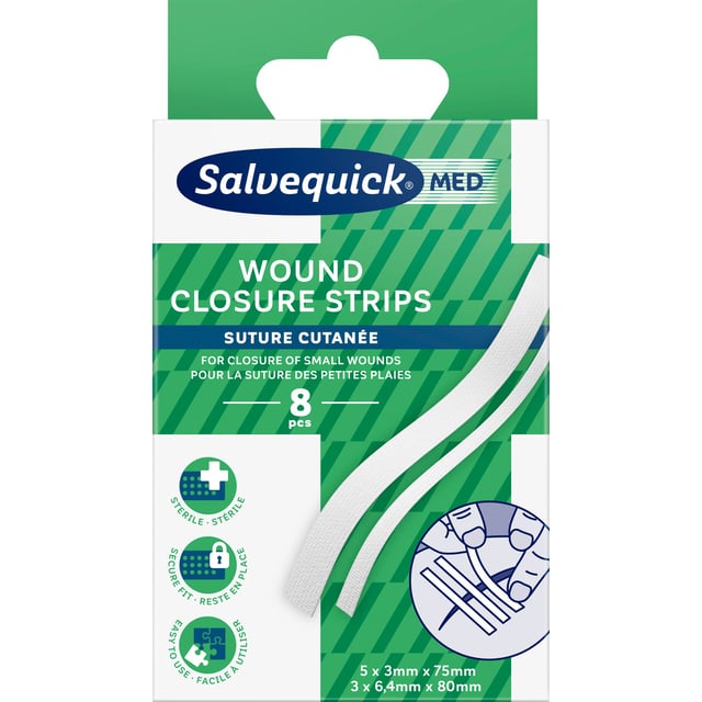 Salvequick MED Wound Closure Strips 8 st