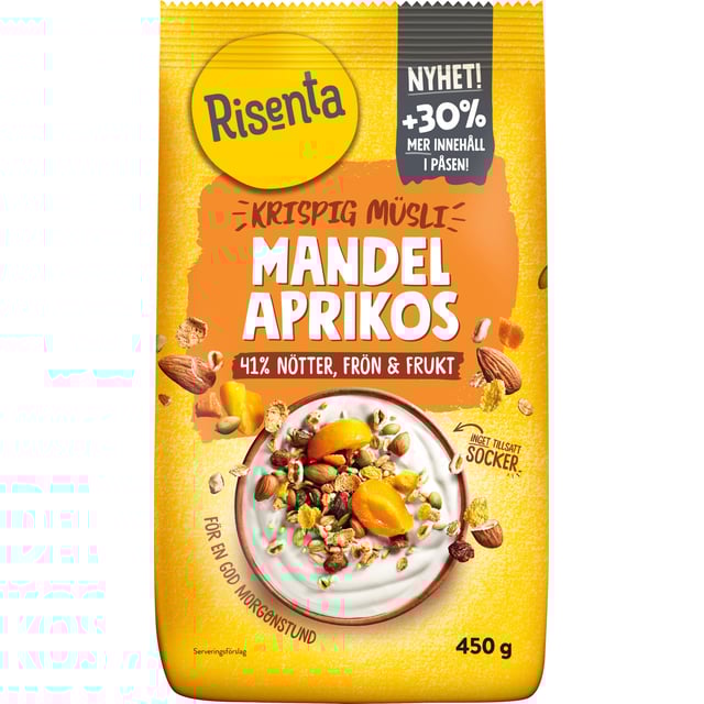 Risenta Krispig Müsli Mandel Aprikos 450 g