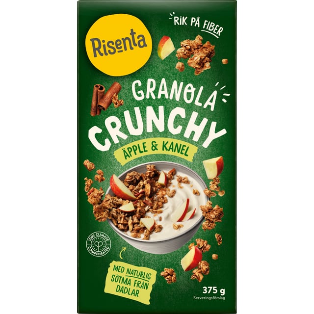Risenta Crunchy Granola Äpple & Kanel 375 g