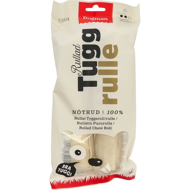 Dogman Tuggrulle Rullad M Vit 2 st