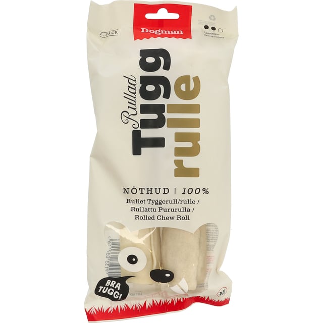 Dogman Tuggrulle Rullad M Vit 2 st