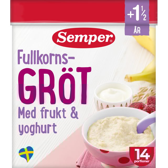 Semper Fullkornsgröt Frukt & Yoghurt 470g