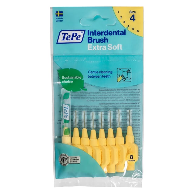 TePe Mellanrumsborste Extra Soft 0,7mm Gul 8-pack
