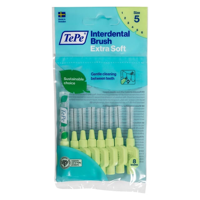 TePe Mellanrumsborste Extra Soft 0,8mm Grön 8-pack