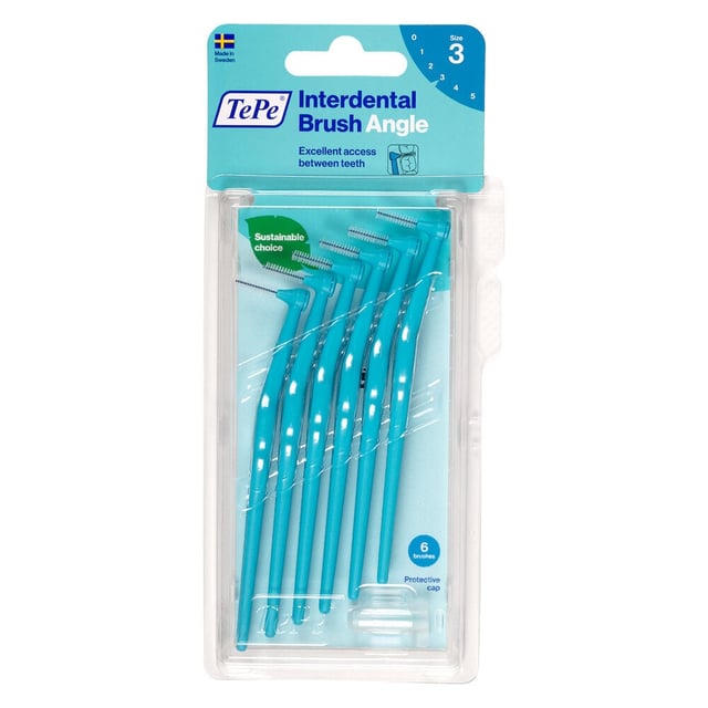 TePe Angle Vinklad Mellanrumsborste 0,6mm Blå 6-pack