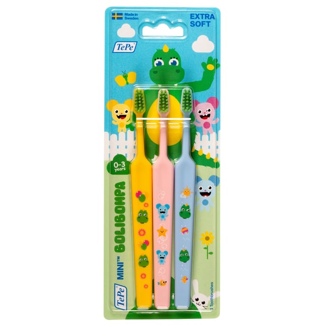 TePe Mini™ Bolibompa Extra Soft Tandborste 3-pack