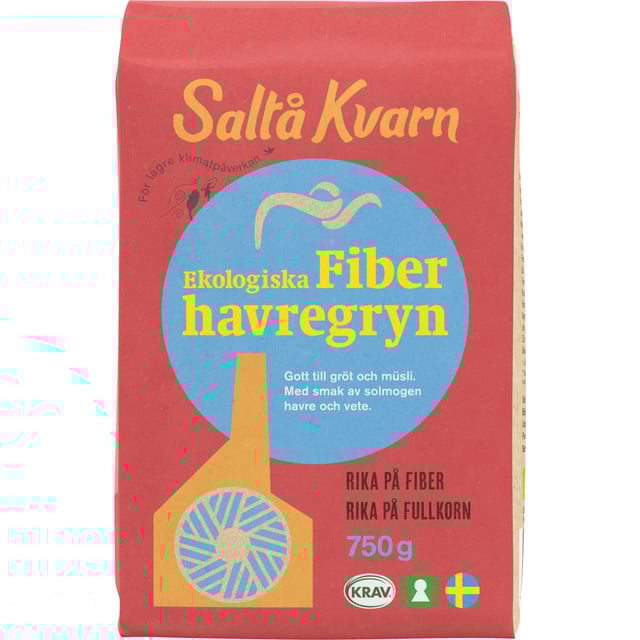 Saltå Kvarn Ekologiska Fiberhavregryn 750g