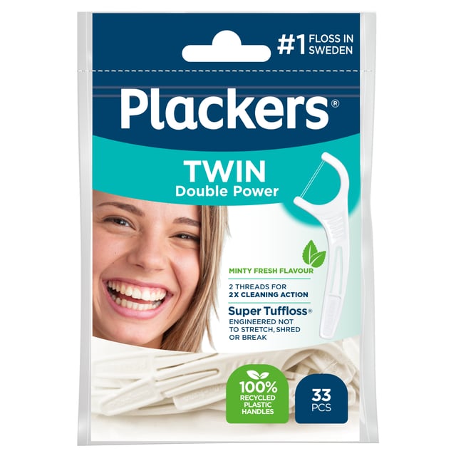 Plackers Twin Double Power Tandtrådsbygel 33 st