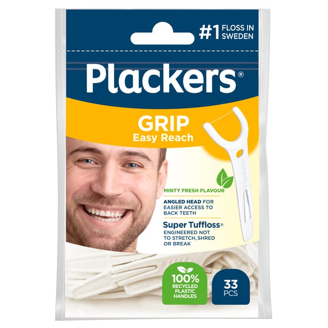Plackers Grip Easy Reach Tandtrådsbygel 33 st