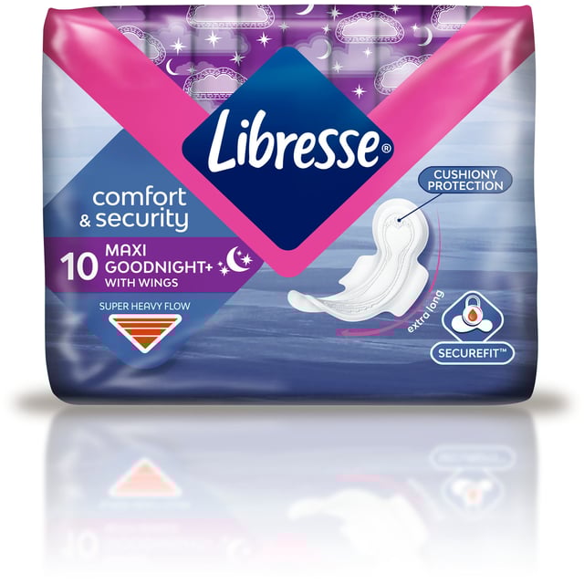 Libresse Comfort & Security Maxi Goodnight Binda 10 st