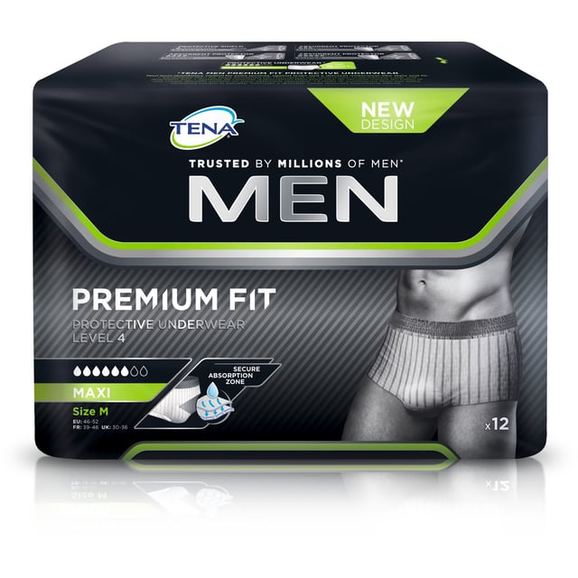 TENA Men premium inkontinensskydd Medium 12 st