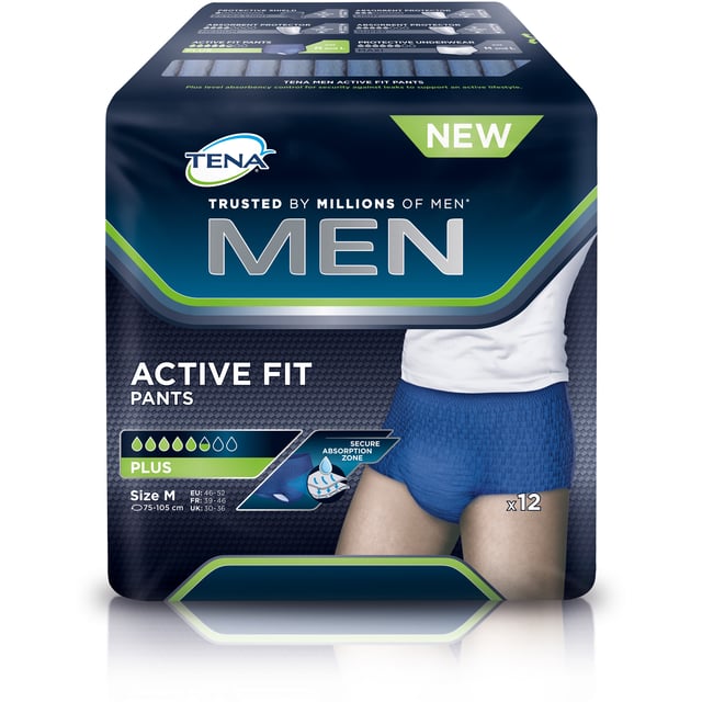 TENA Men active fit inkontinenskalsong medium 12 st