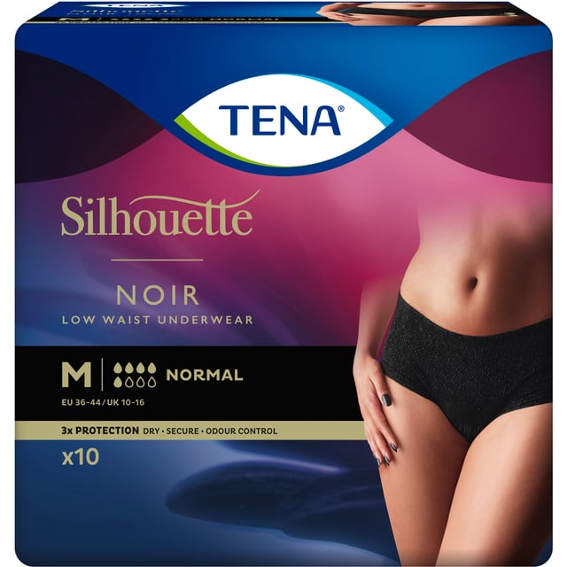 TENA Silhouette Normal Noir M 10 st