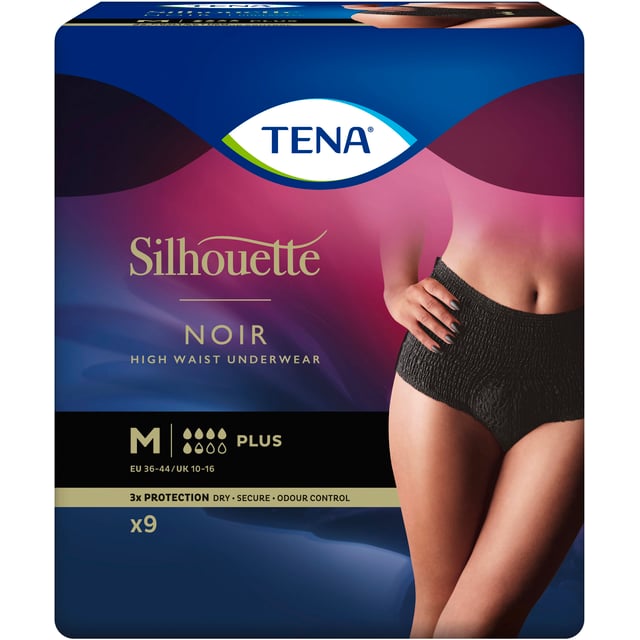TENA Silhouette Plus Noir M 9 st