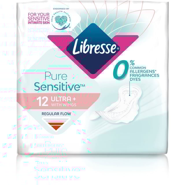 Libresse Pure Sensitive Ultra Normal Wing 12 st