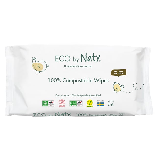 Naty Wipes Sensitive Unscented 168st