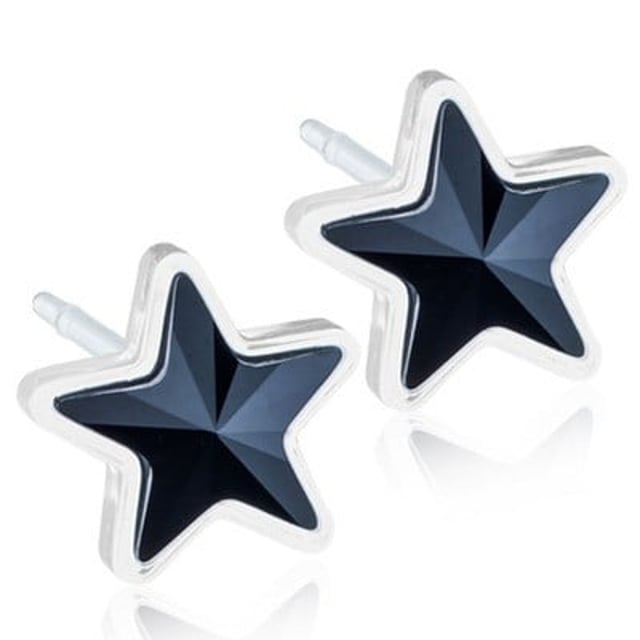 Blomdahl Örhängen MP Star Jet 6 mm 1 par