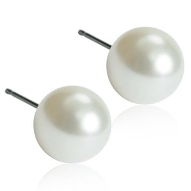 Blomdahl Örhängen NT Pearl 8 mm White 1 par