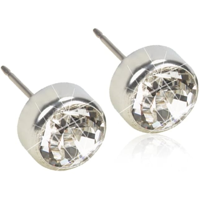 Blomdahl Örhängen ST Bezel 5 mm Crystal 1 par