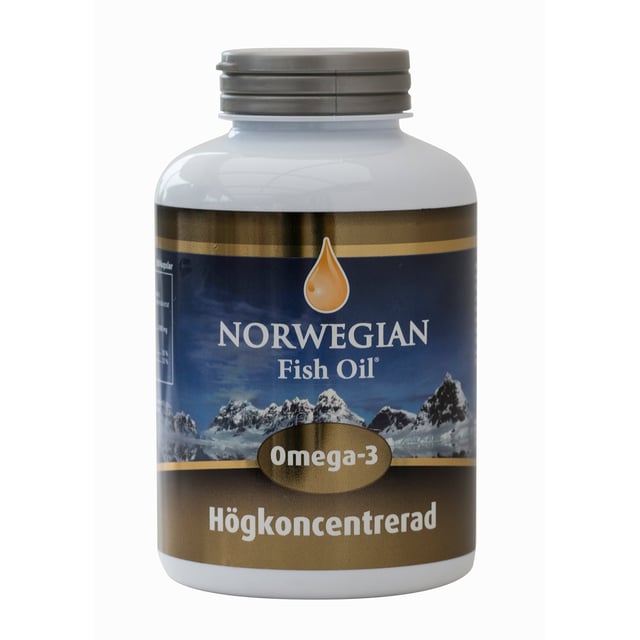 Norwegian Fish Oil Omega-3 Högkoncentrerad 180 kapslar