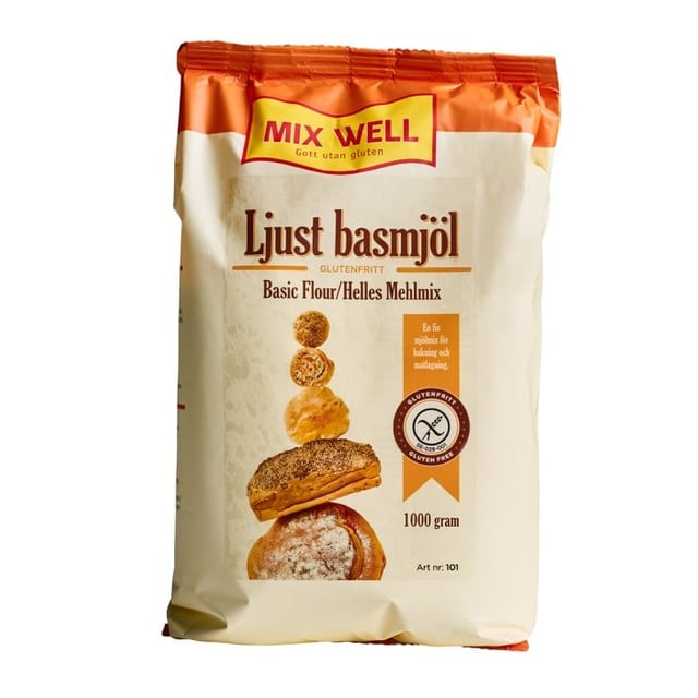 MixWell Glutenfritt Ljust Basmjöl 1000 g