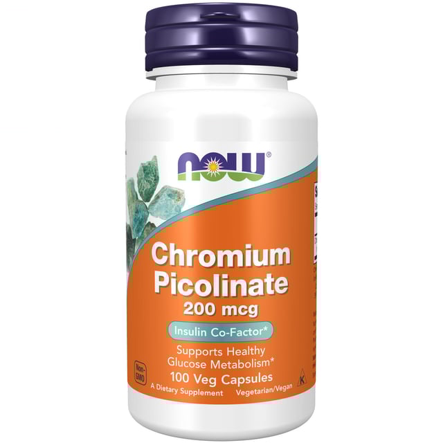 NOW Chromium Picolinate 200 µg 100 kapslar