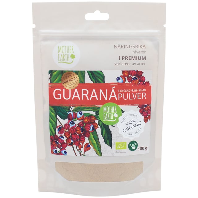 Mother Earth Ekologiskt Guaranapulver RAW 100g