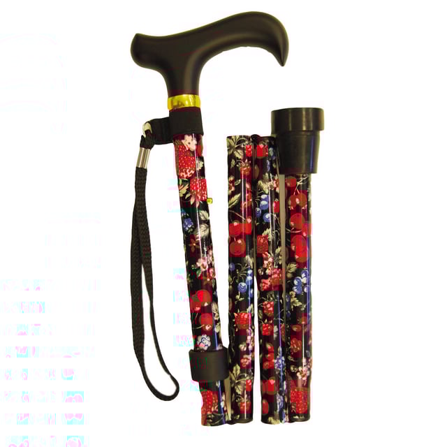 LunSch Hopfällbar Käpp Mönstrad Justerbar Höjd 1 st