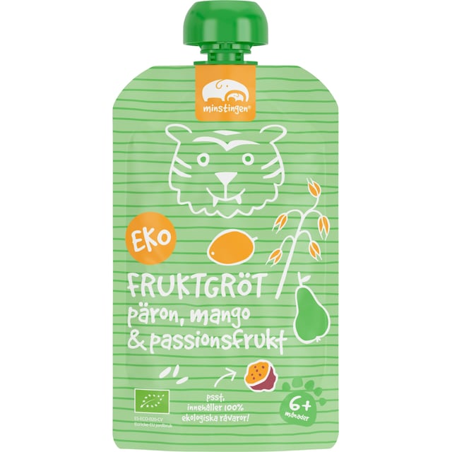 Minstingen Fruktgröt päron, mango & passionsfrukt 120 g