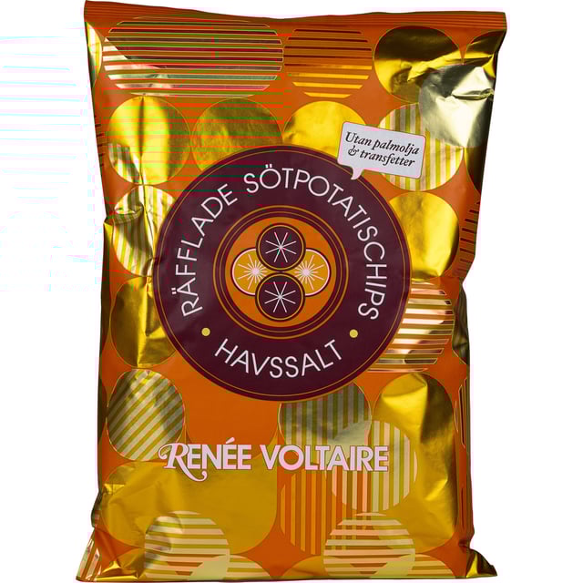 Renée Voltaire Räfflade Sötpotatischips Havssalt 125 g