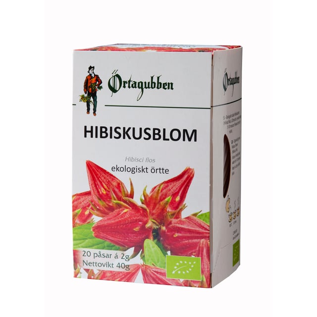 Örtagubben Hibiscusblom blomma Te-påsar 20x2gr