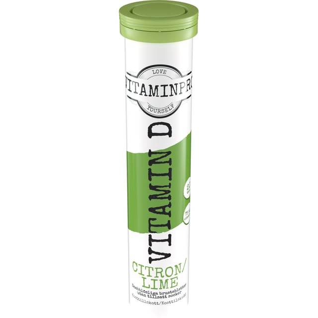 Vitaminpro Vitamin D Citron/Lime 20 brustabletter