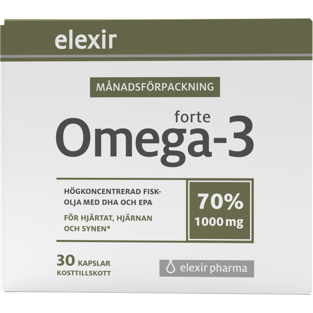 Elexir Pharma Omega-3 forte 30 kapslar