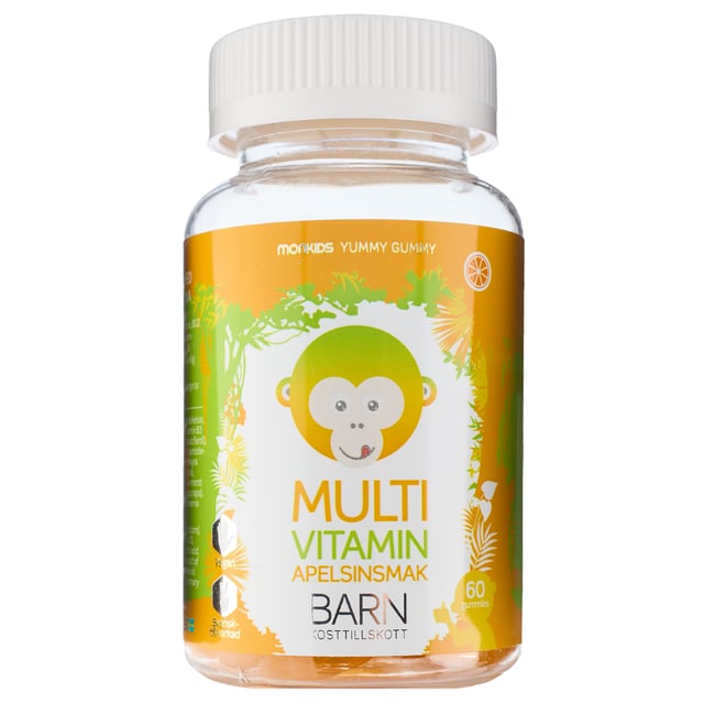 Monkids Multivitamin Barn Apelsin 60 tuggtabletter