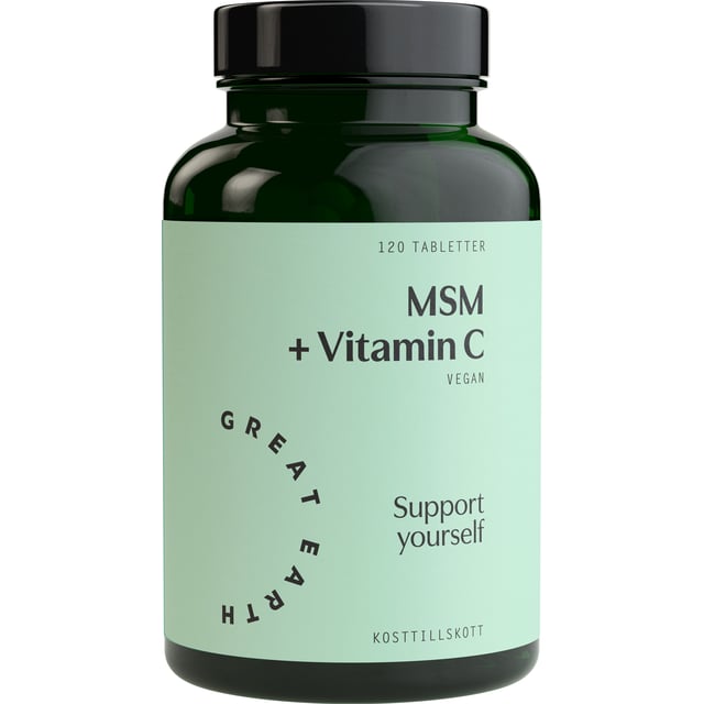 Great Earth MSM 1000mg + Vitamin C 120 tabletter