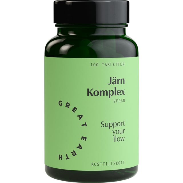Great Earth Järn Komplex 25mg 100 tabletter