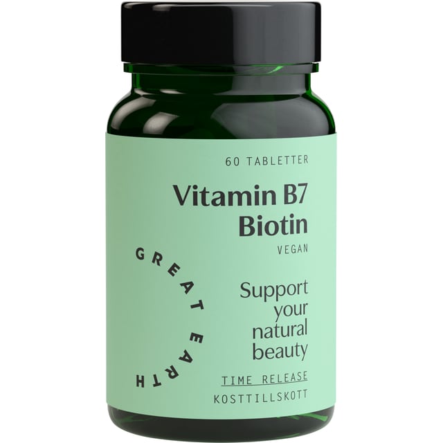 Great Earth Vitamin B7 Biotin 1000µg 60 tabletter