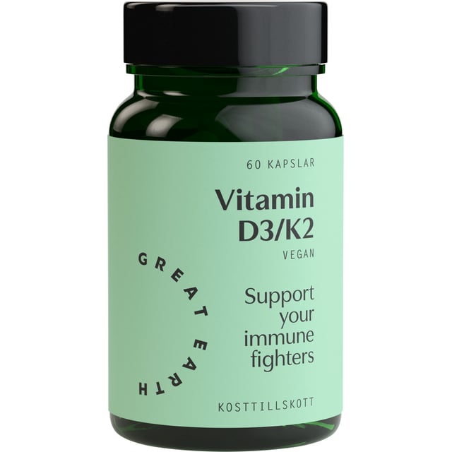 Great Earth Vitamin D3/K2 60 kapslar