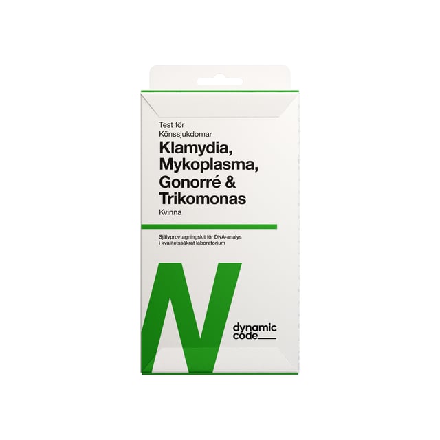 Dynamic Code Test Med Självprovtagning för fyra Könssjukdomar- Kvinna