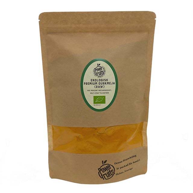 Powerfruits Gurkmeja Premium Eko Raw 1 kg