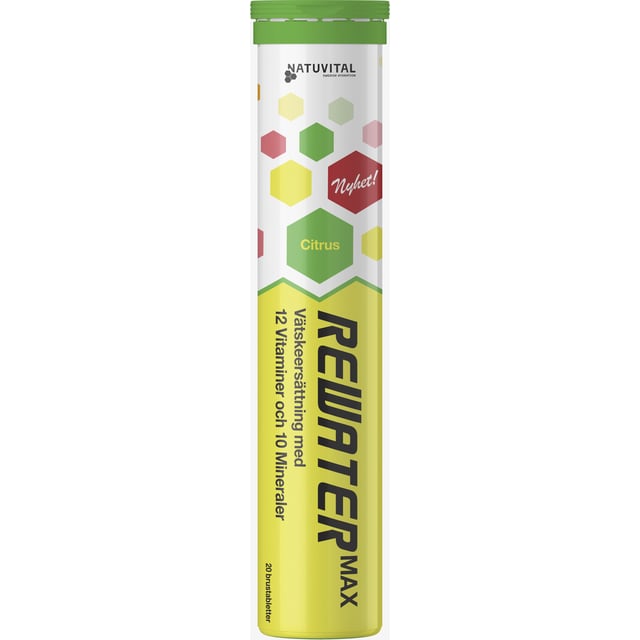 Natuvital Rewater Max Citrus 20 brustabletter