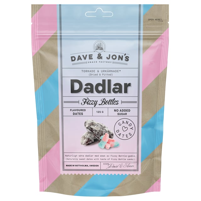 Dave & Jon's Dadlar Fizzy Bottle 125g