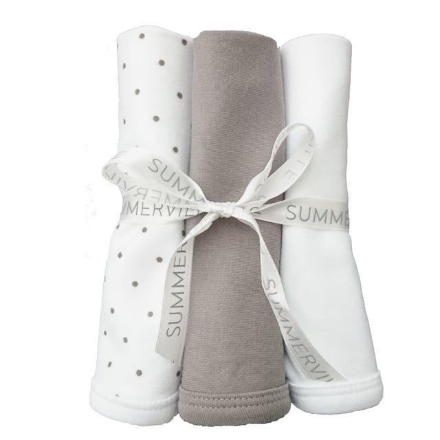 SUMMERVILLE Organic Snuttefilt GOTS Vit Dotty 3-pack