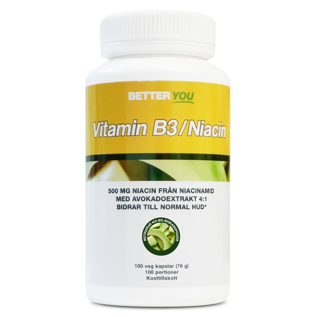 Better You Vitamin B3 / Niacin - 100 kapslar