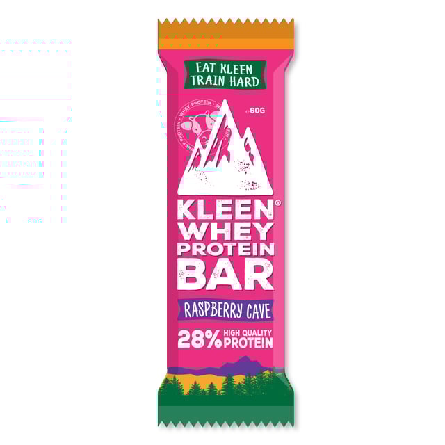 Kleen Sports Nutrition Kleen Whey Protein Bar Raspberry Cave 60g